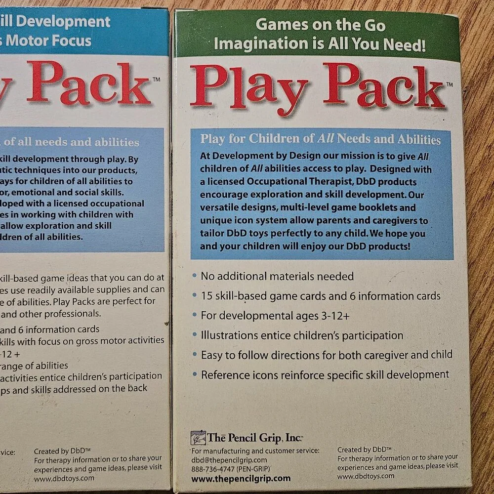 Kids Play Pack cards, Scrabble Slam, Guess Who game, crayons